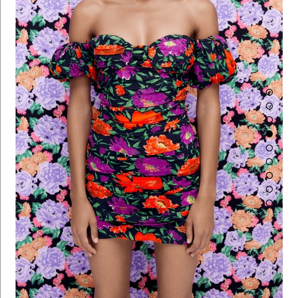 Zara Floral Print Dress - Picture 6 of 11